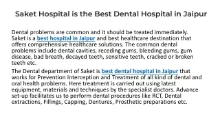 best orthopedic and dental hospital in jaipur