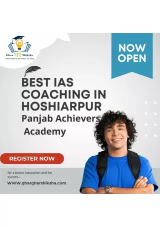 Panjab Achievers Academy Best IAS Coaching In Hoshiarpur