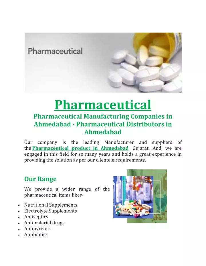 pharmaceutical pharmaceutical manufacturing