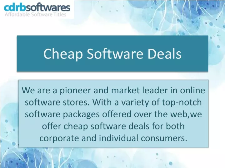 cheap software deals