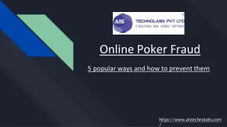 online poker fraud