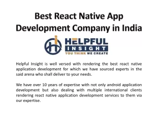 Best React Native App Development Company in India