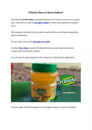 which ghee is best online