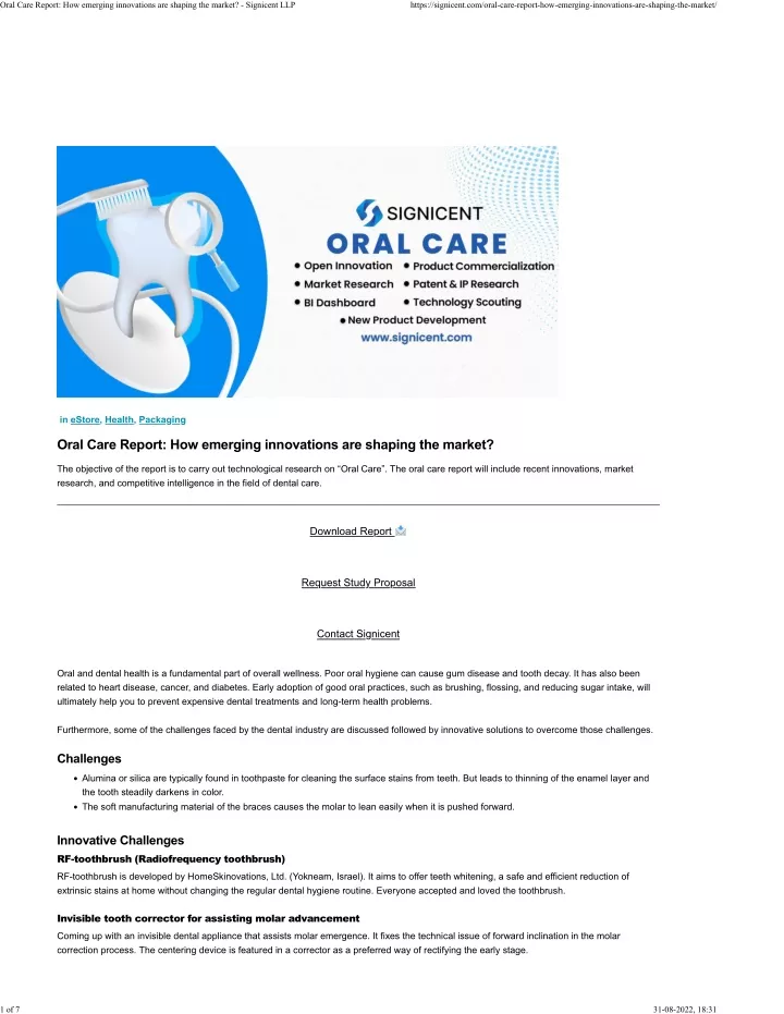 oral care report how emerging innovations