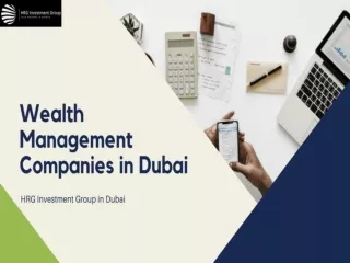 Wealth Management Companies in Dubai