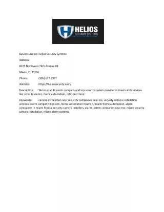 business name helios security systems