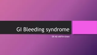 GI Bleeding syndrome