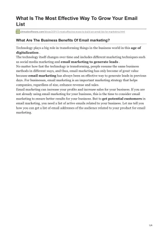 what is the most effective way to grow your email