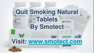 Quit Smoking Natural Tablets By Smotect
