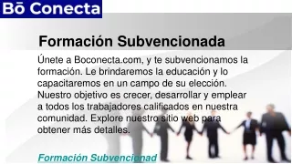 Formación Subvencionada  Boconecta.com