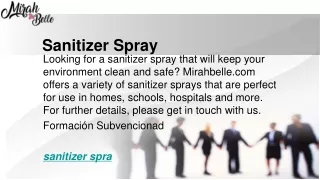 Sanitizer Spray  Mirahbelle.com