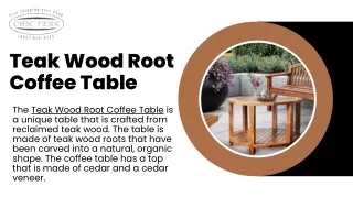 Teak Wood Root Coffee Table | Chic Teak