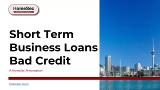 Short Term Business Loans Bad Credit