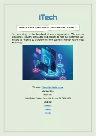 THROUGH HI-TECH SOFTWARE DEVELOPMENT SERVICES | itechindia.co