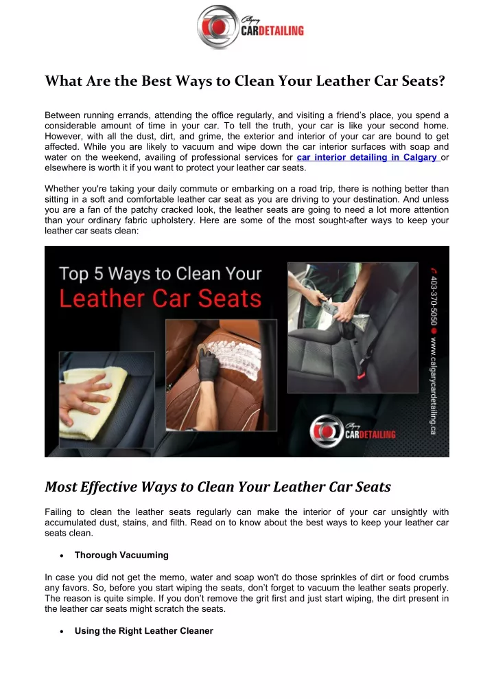 what are the best ways to clean your leather