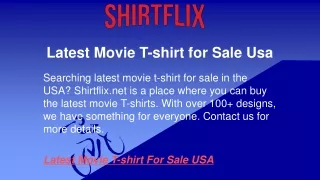 Latest Movie T-shirt for Sale Usa  Shirtflix.net