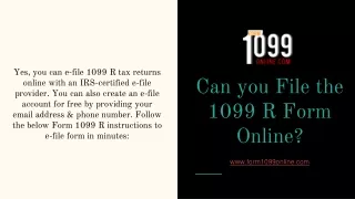 can you file the 1099 r form online