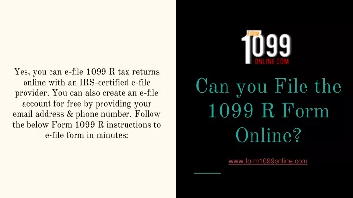 can you file the 1099 r form online