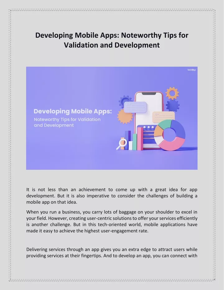 developing mobile apps noteworthy tips