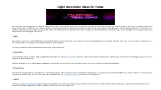 Neon-Light decoration ideas for home-PPT