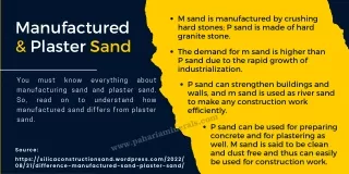 Difference Between Manufactured Sand and Plaster Sand