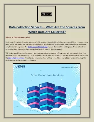 Data Collection Services – What Are The Sources From Which Data Are Collected?