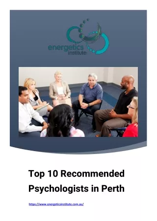 Top 10 Recommended Psychologists in Perth