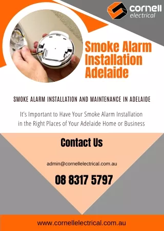 Smoke Alarm Installation Adelaide