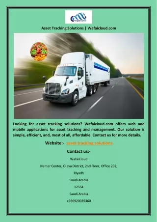 asset tracking solutions wafaicloud com