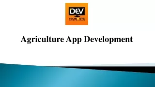agriculture app development