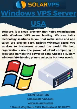 Windows VPS Server USA