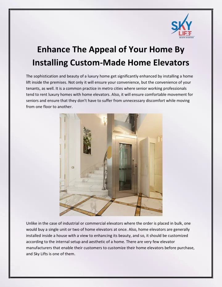 enhance the appeal of your home by installing