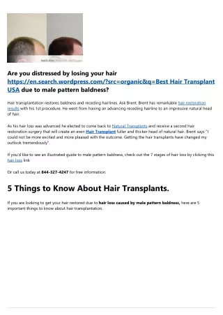 Natural Transplants, Hair Hair Transplantation Center and  Hair Grafting Cost in