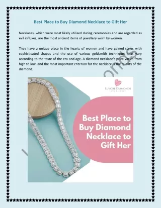 Best Place to Buy Diamond Necklace to Gift Her_LuvoreDiamonds
