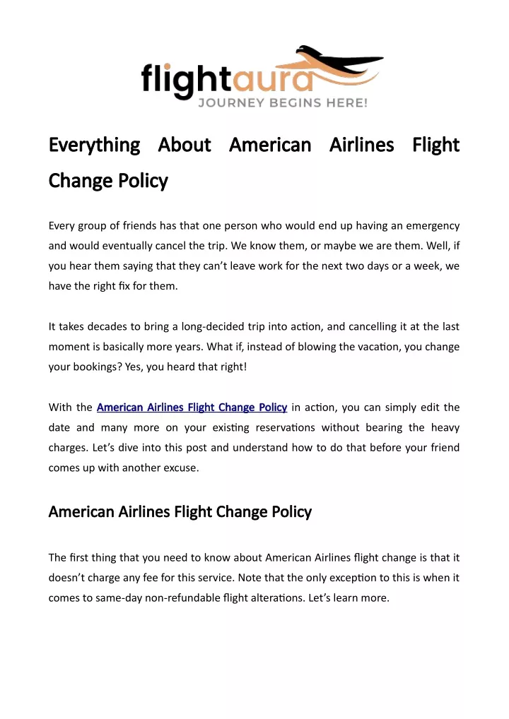 everything about american airlines flight