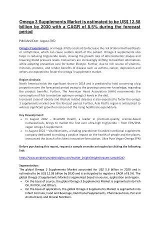 omega 3 supplements market is estimated