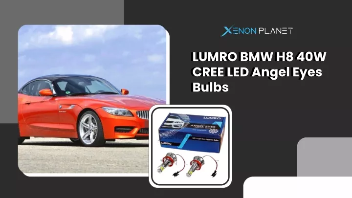 lumro bmw h8 40w cree led angel eyes bulbs bulbs