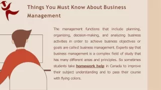 things you must know about business management