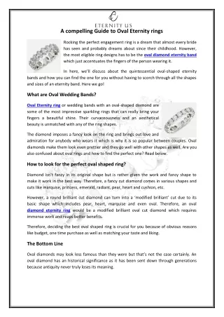 a compelling guide to oval eternity rings
