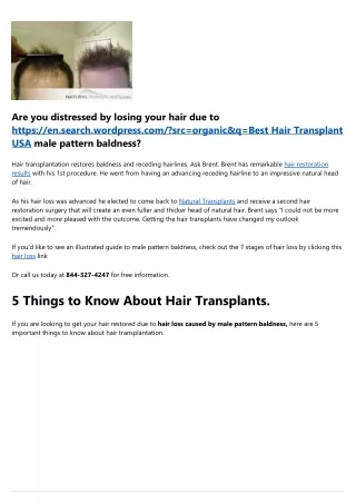 Natural Transplants, Hair Restoration and  For Hair Transplant in 2022