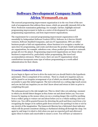 software development company south africa
