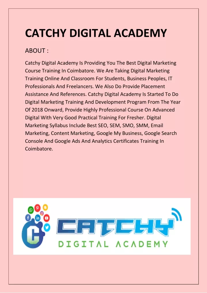 catchy digital academy