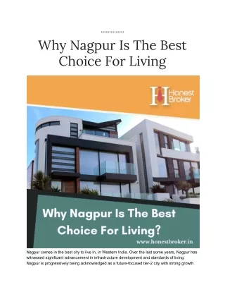 Why Nagpur Is The Best Choice For Living_