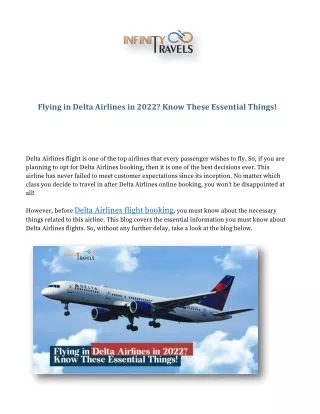 flying in delta airlines in 2022 know these