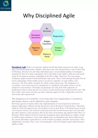 why disciplined agile
