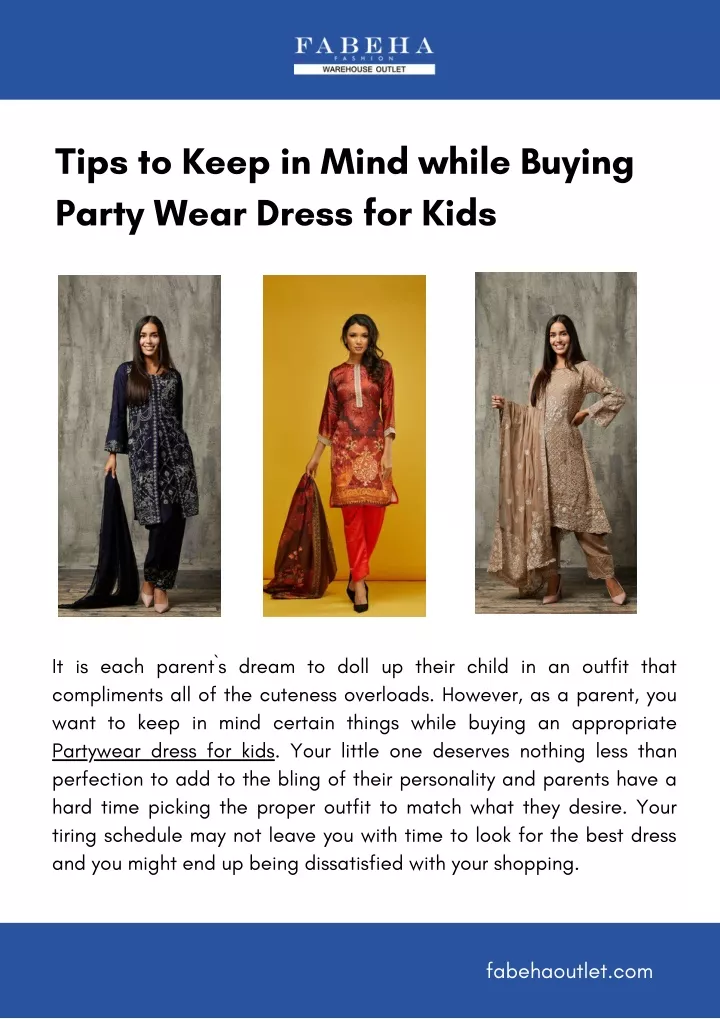 tips to keep in mind while buying party wear