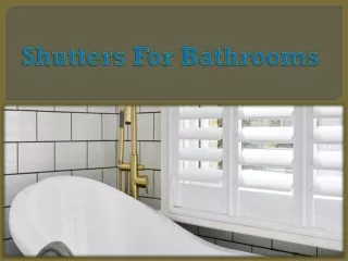 Shutters For Bathrooms