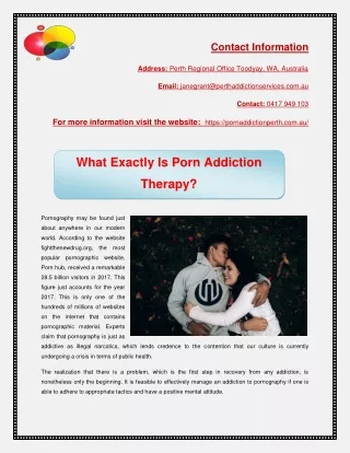 What Exactly Is Porn Addiction Therapy