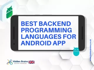 Best Backend Programming Languages for Android App
