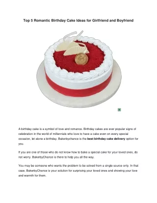 Romantic Birthday Cake Ideas for Girlfriend and Boyfriend